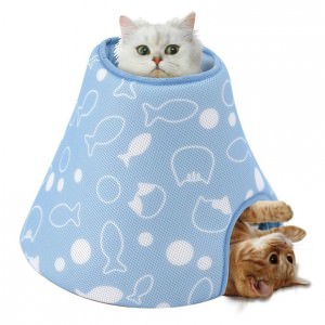 夏も涼しいドーム型の猫ベッド