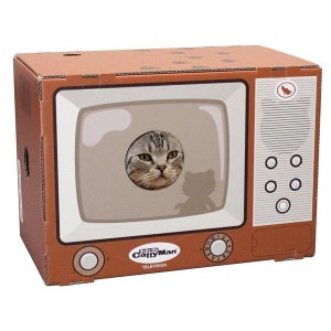 レトロなデザインが懐かしいテレビ型の猫ハウス｜ネコモノ帳