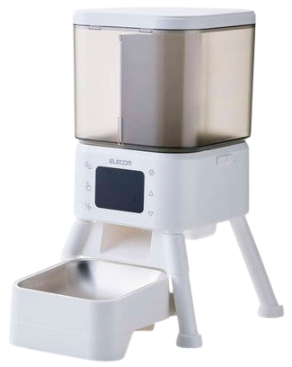 タイマー式2種フード対応自動給餌器 シングルボウル PET-AF08WH